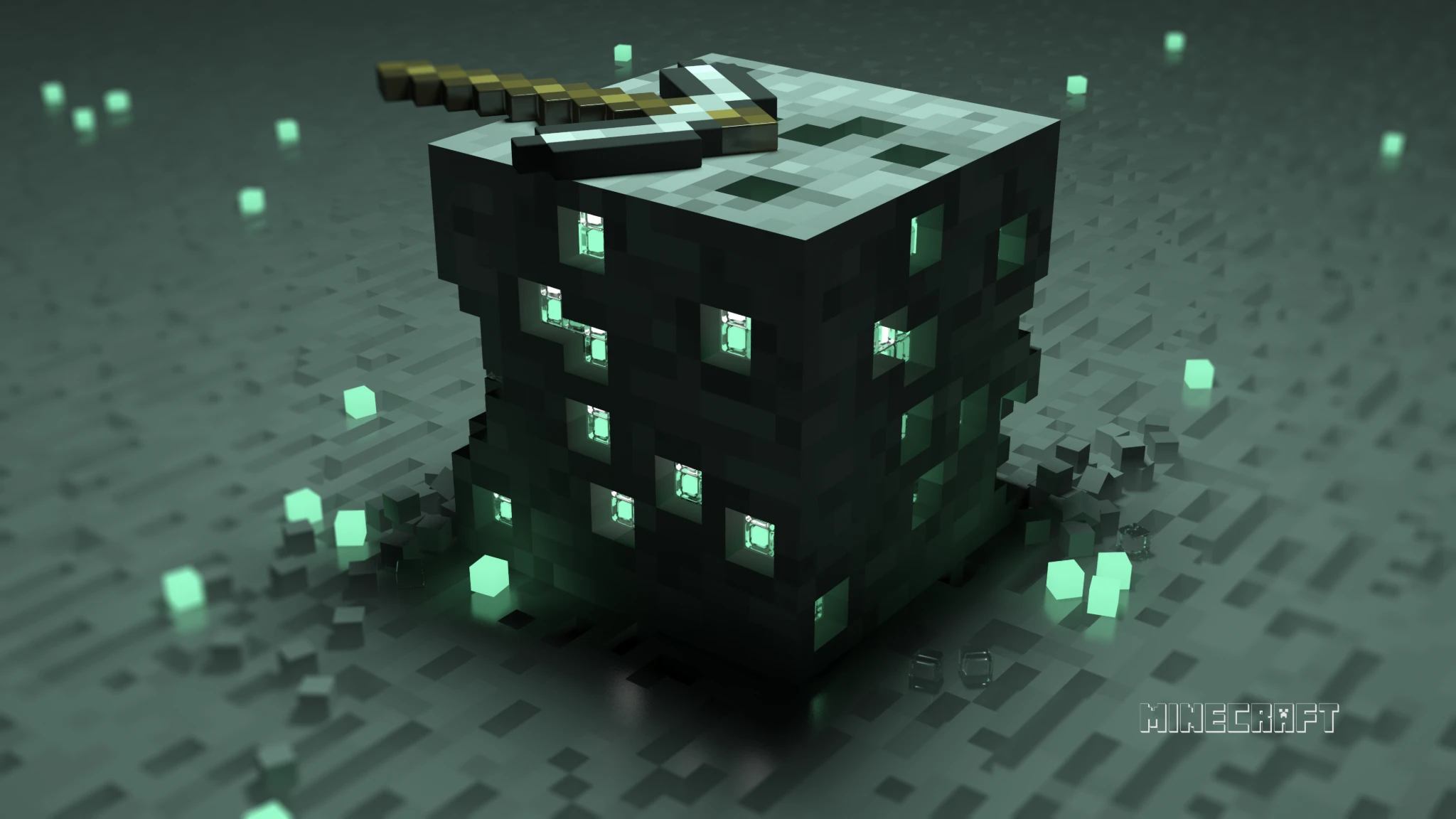 Neon Green Lights Minecraft