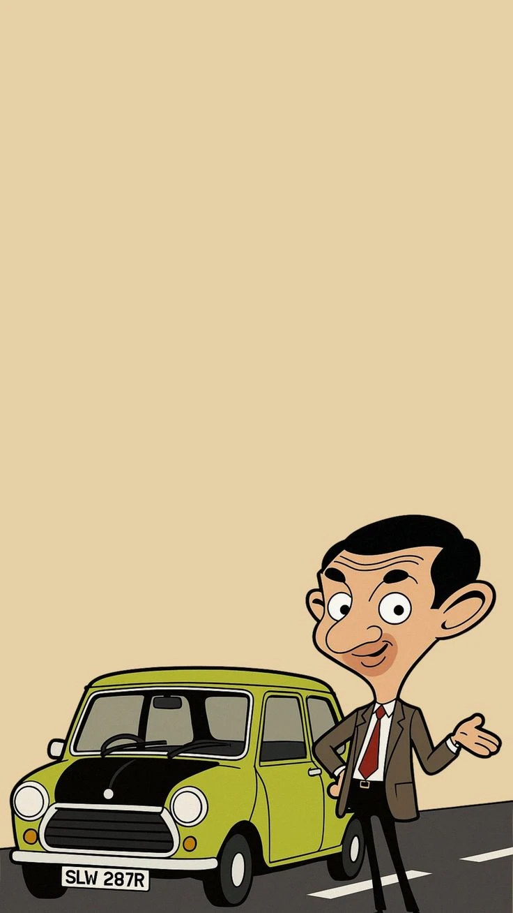 Mr. Bean Cartoon Phone Wallpaper
