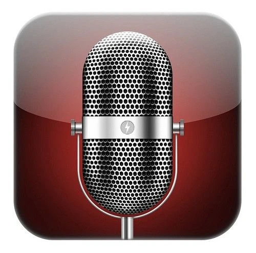 Red Microphone App Icon Skeuomorphic ui