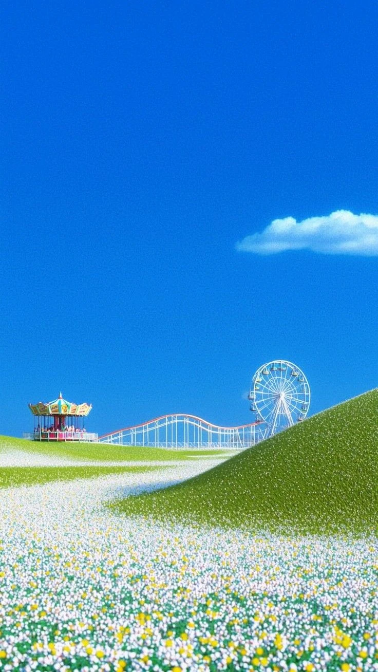 Dreamcore Amusement Park Wallpaper