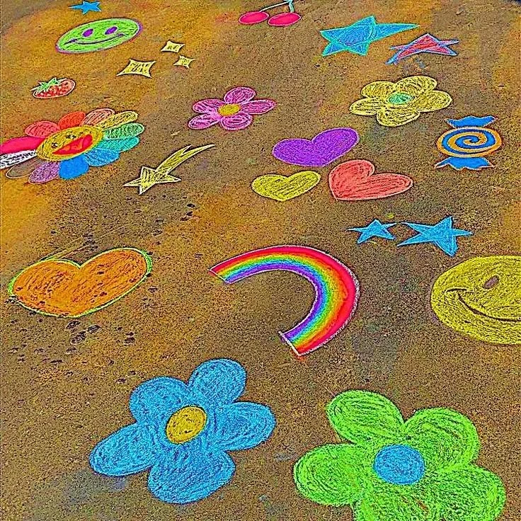 Indie Kidcore Chalk Art