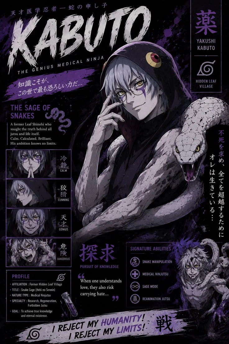 Kabuto Yakushi Naruto Profile
