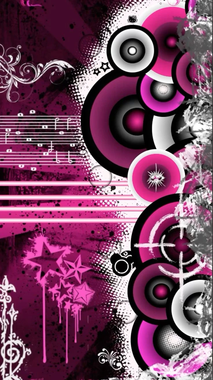Hello Kitty Pink Music  Frutiger MetroWallpaper