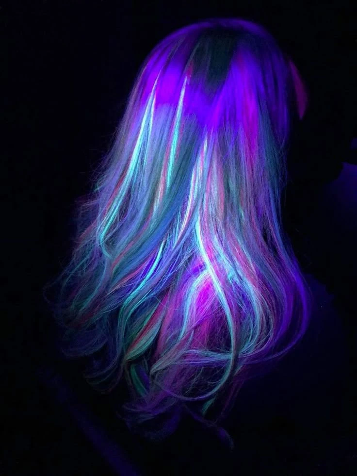 Neon Glow Hair Style