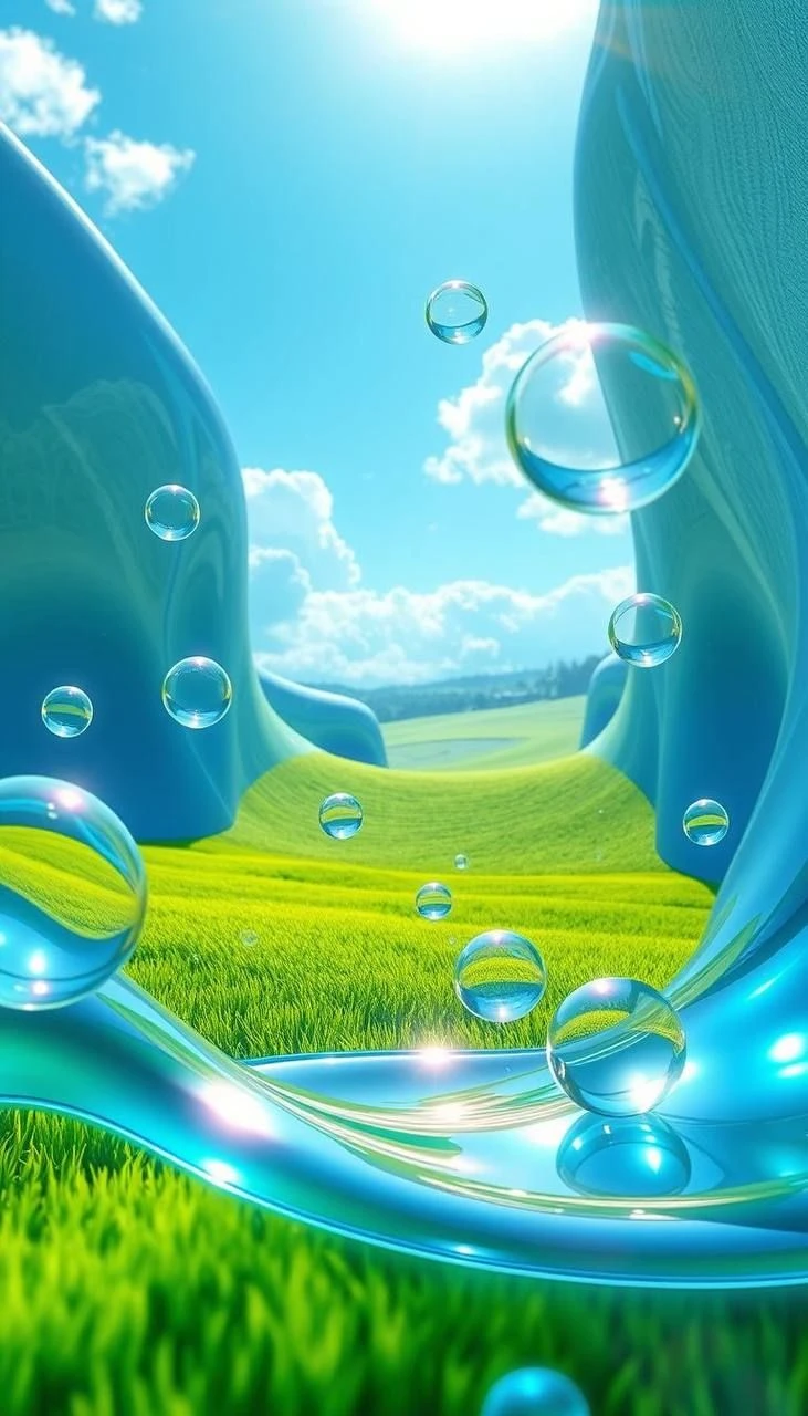 Frutiger Aero Abstract Bubbles