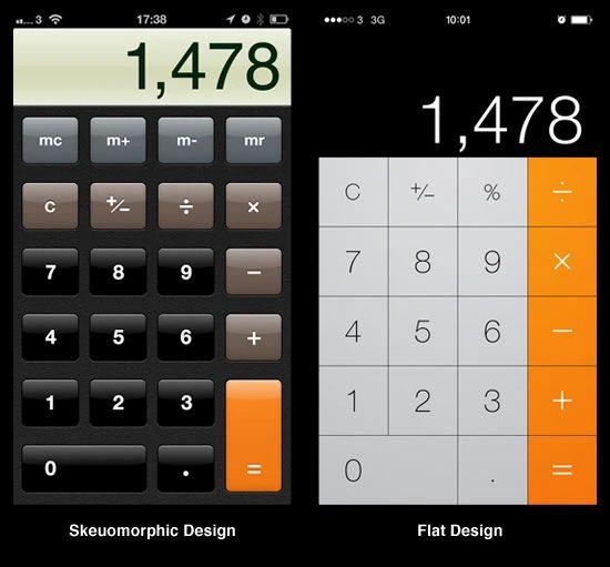 iPhone Calculator UI Design Skeuomorphic ui