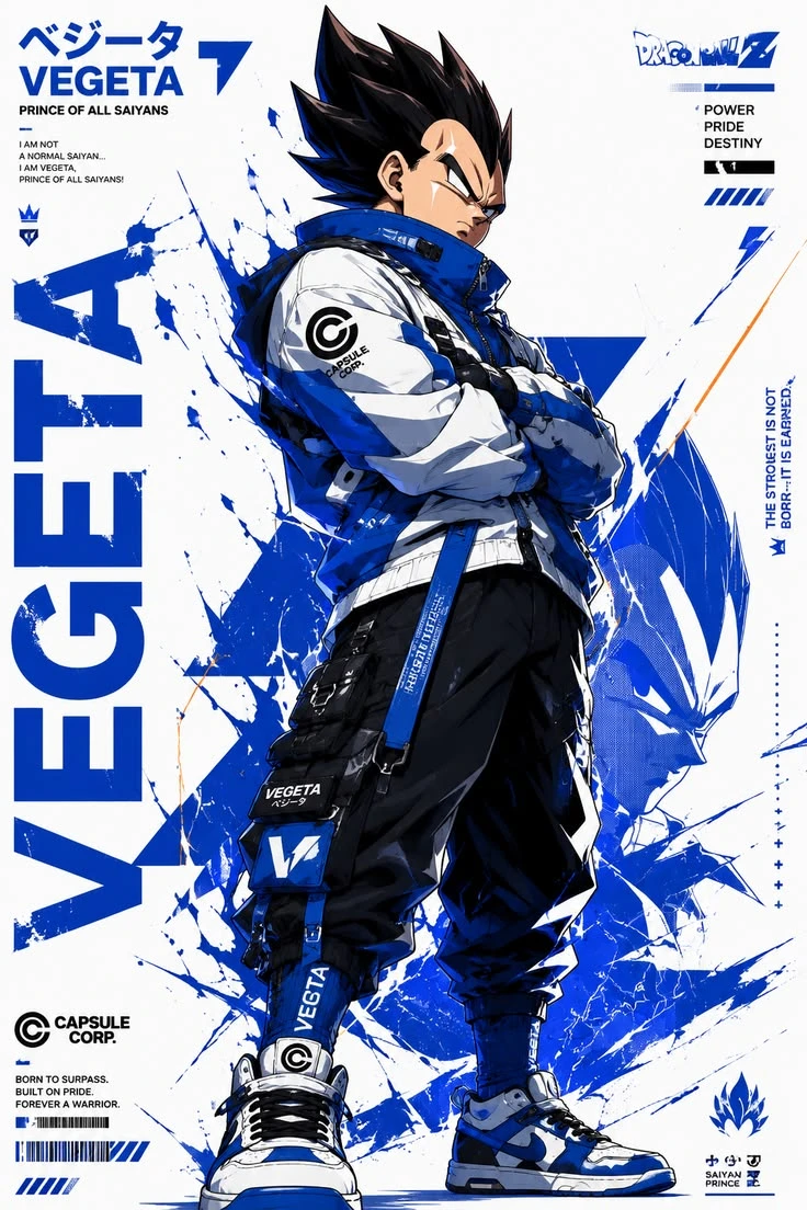 Vegeta Dragon Ball Z Techwear