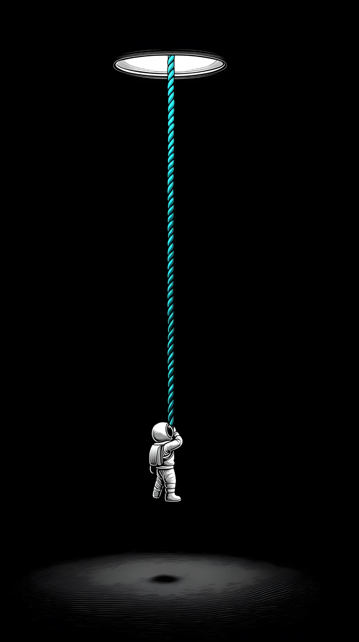 Astronaut Dark Space Rope