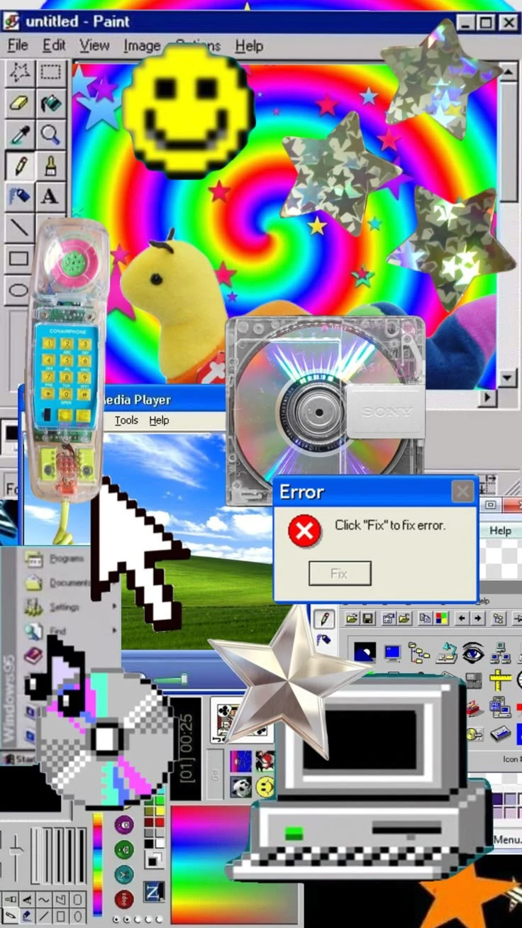 Retro Y2K Windows 95 webcore Wallpaper