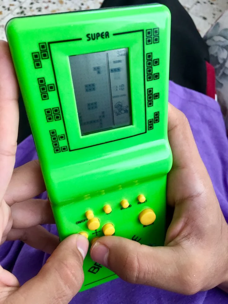 Retro Green Handheld Tetris Brick Game