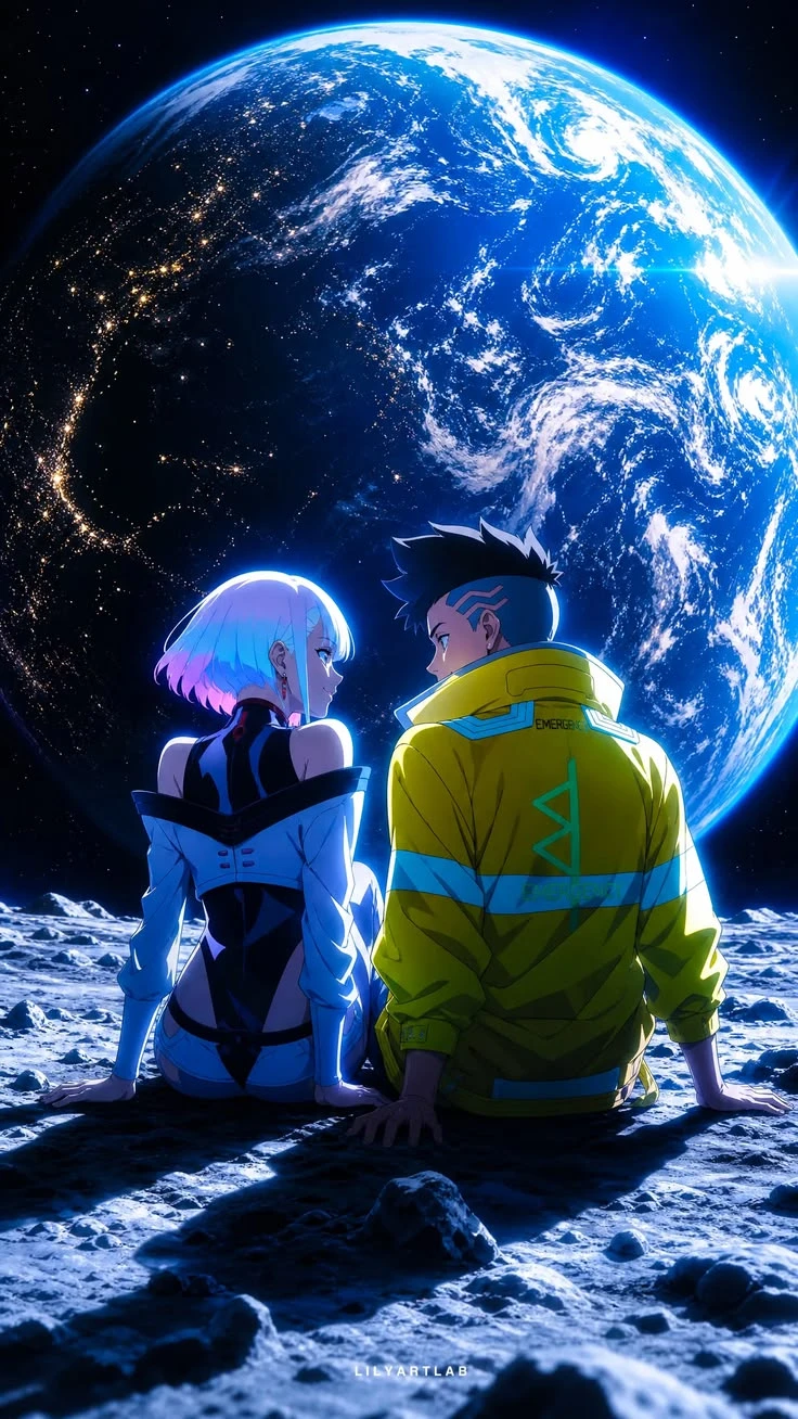 Lucy and David Cyberpunk Edgerunners Moon
