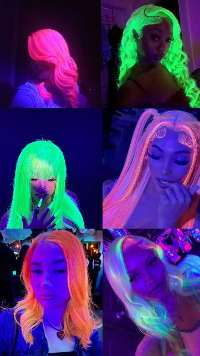 Neon Glowing Hair Fashion