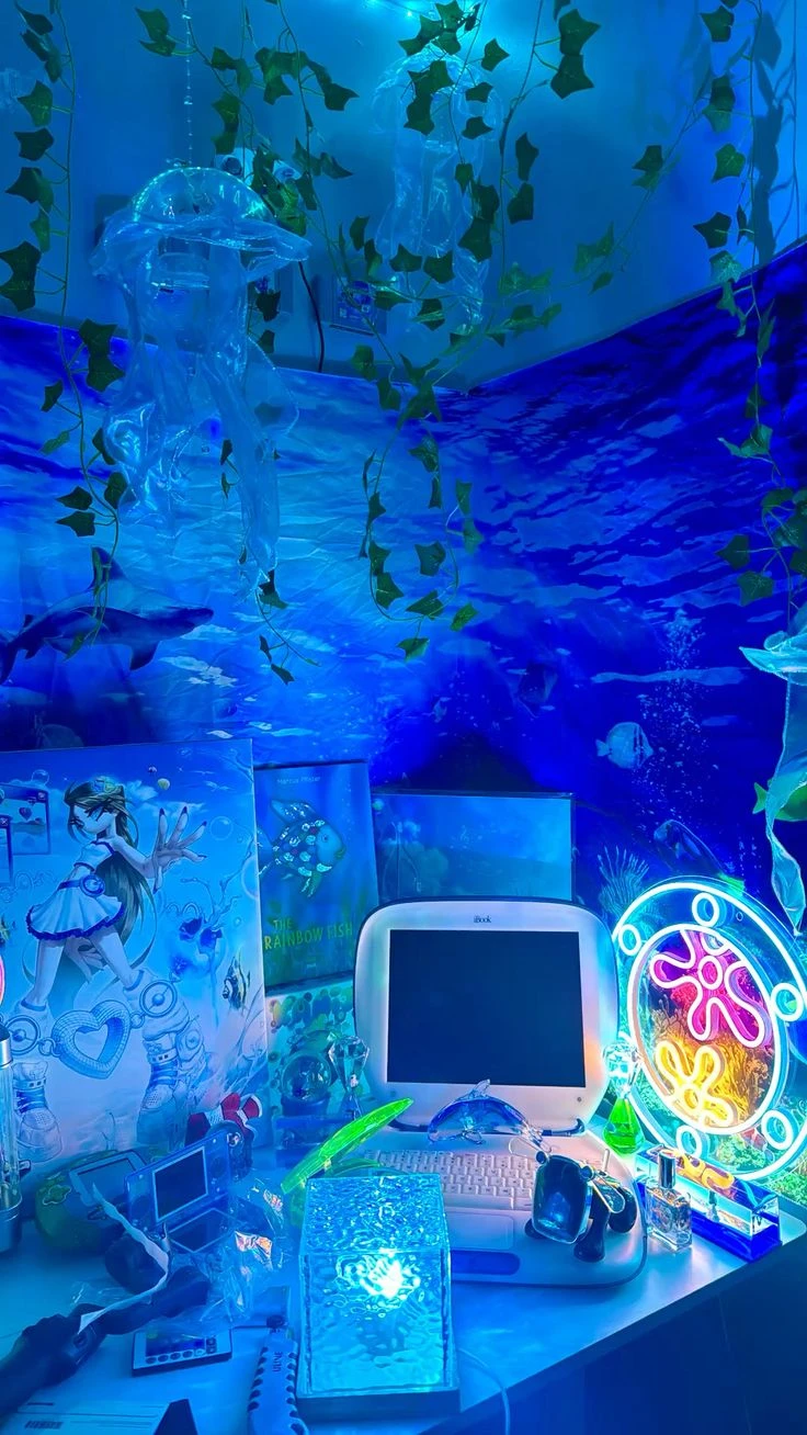 Underwater Retro Aesthetic Setup