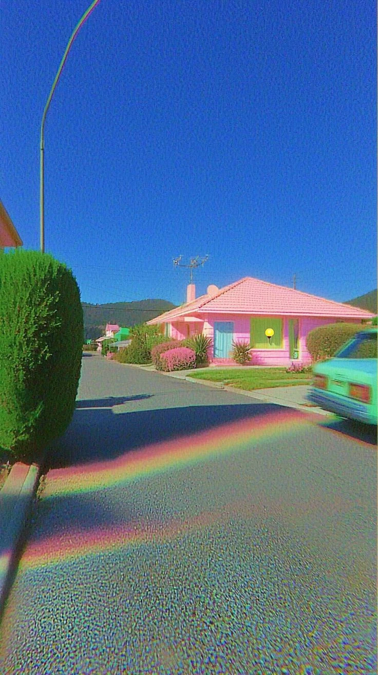 Pink House Rainbow Aesthetic dreamcore