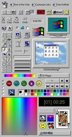 Windows 95 Retro GUI webcore