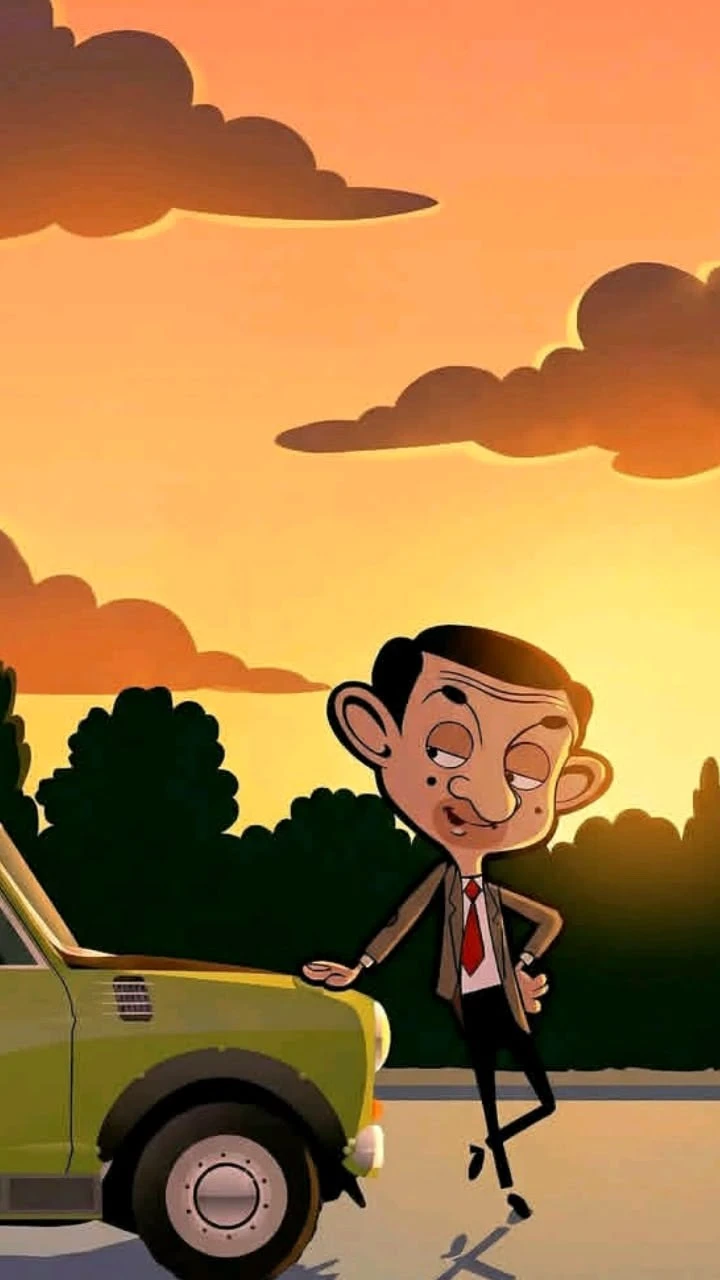 Mr. Bean Cartoon Sunset