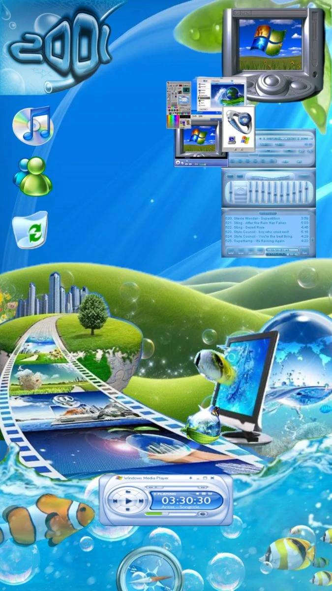 Retro Windows XP Desktop webcore Wallpaper