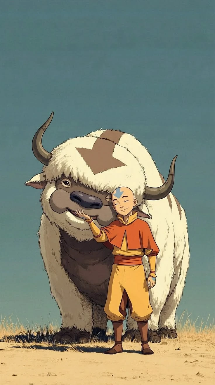 Aang and Appa Avatar
