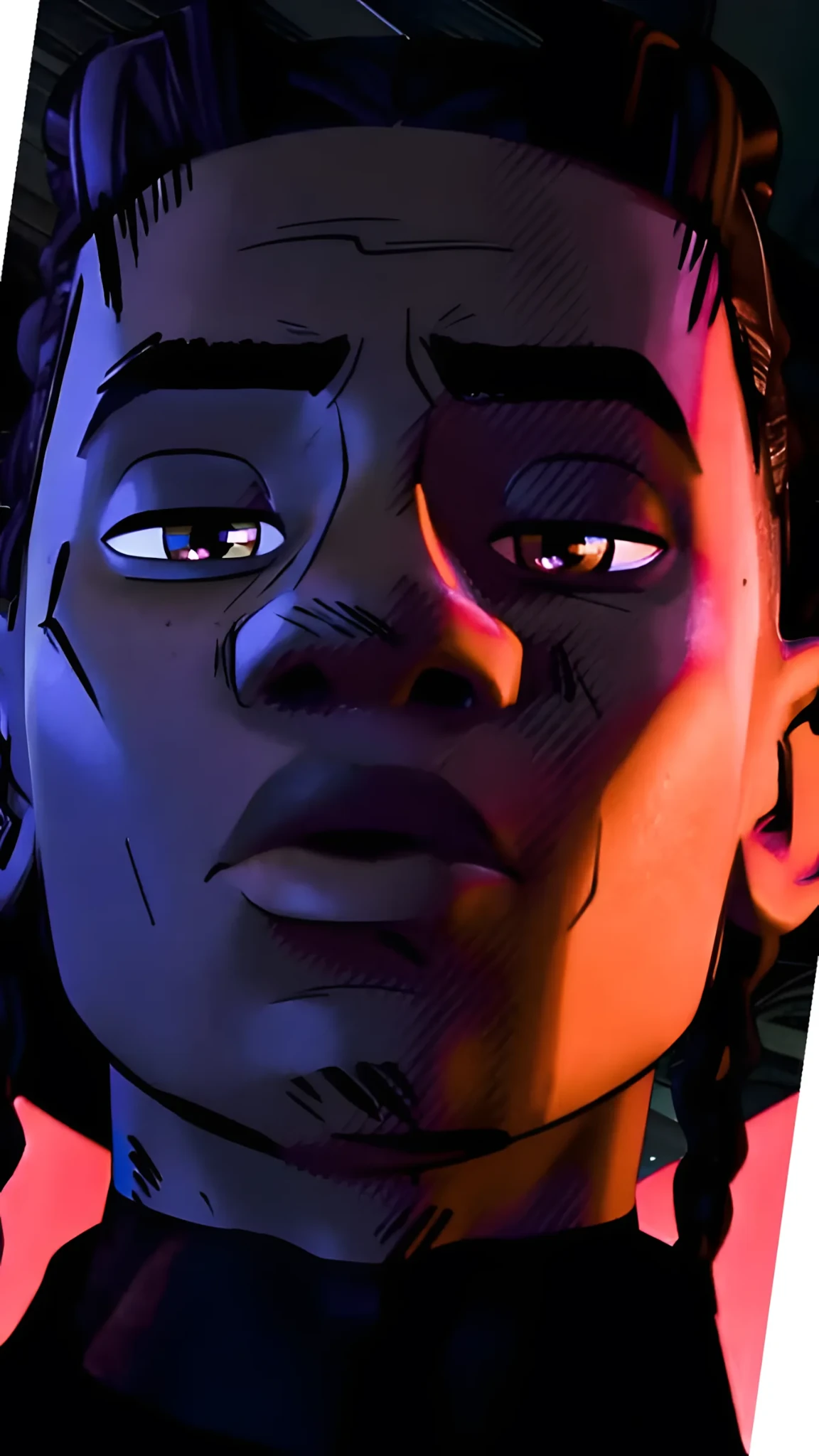 Neon miles morales face Character Art