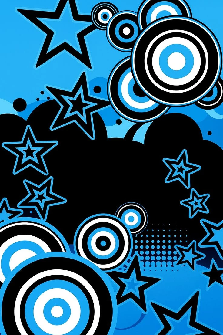 Abstract Blue Frutiger Metro