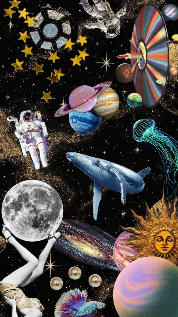 Surreal Cosmic Dream Collage Art