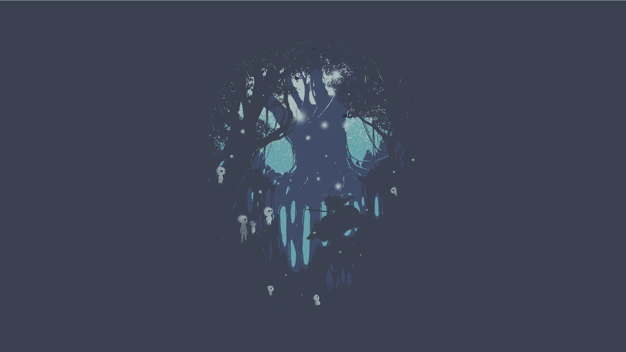 Fantasy Forest Kodama Wallpaper