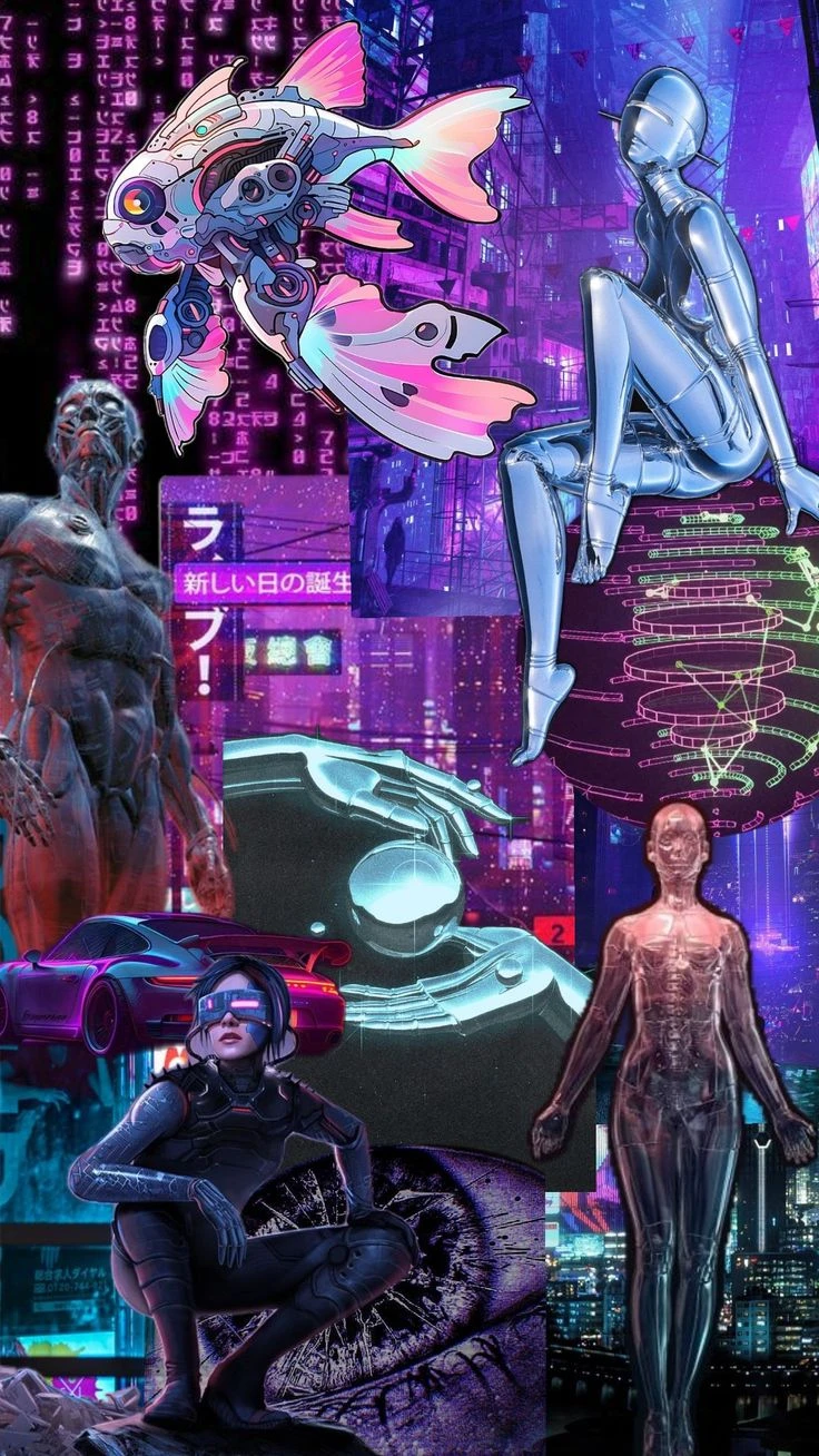 Cybercore/Technocore Android City Wallpaper