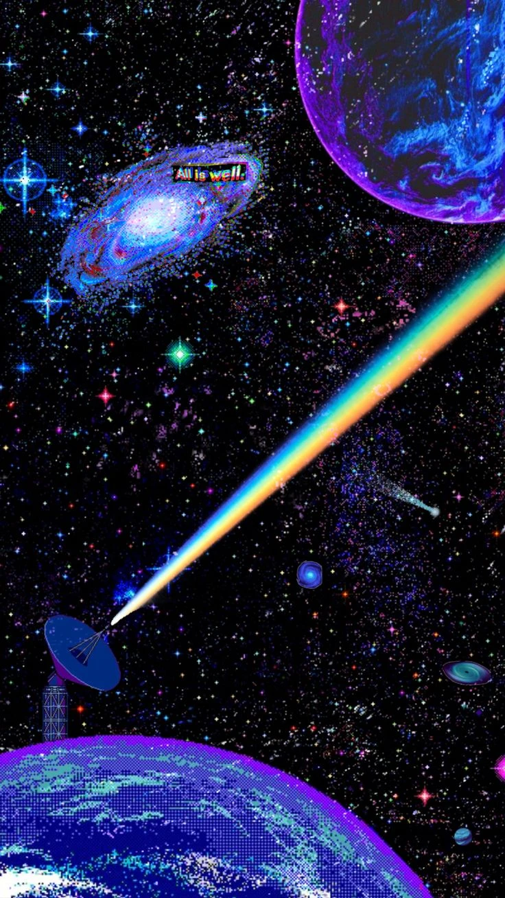 Retro Pixel Spacecore Wallpaper