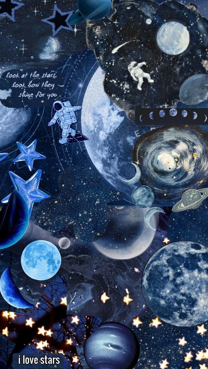 Blue Aesthetic Spacecore Wallpaper