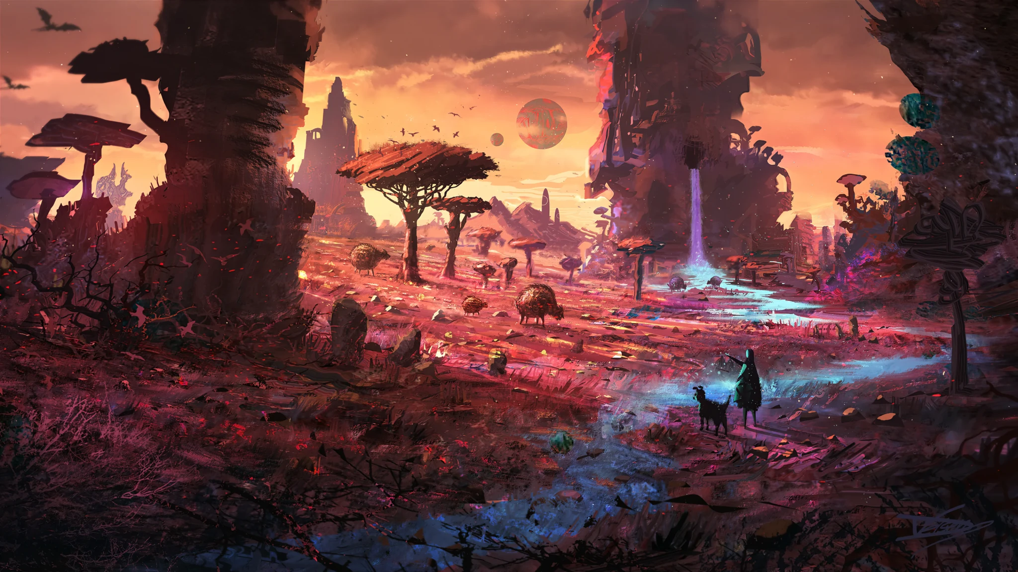 Alien World Landscape Art
