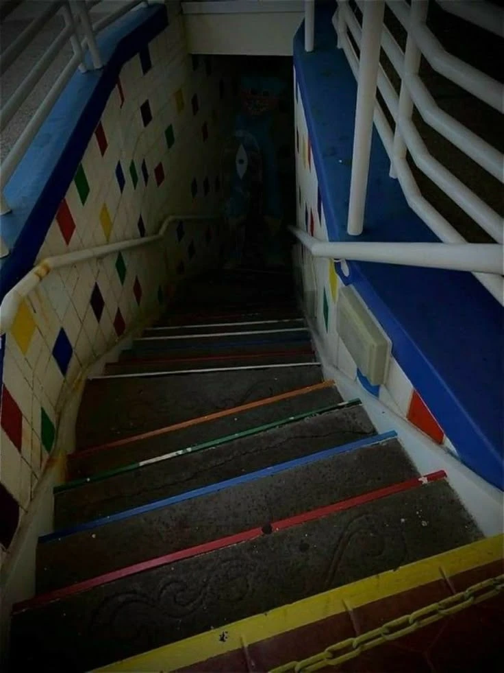 Colorful Retro Eerie Staircase