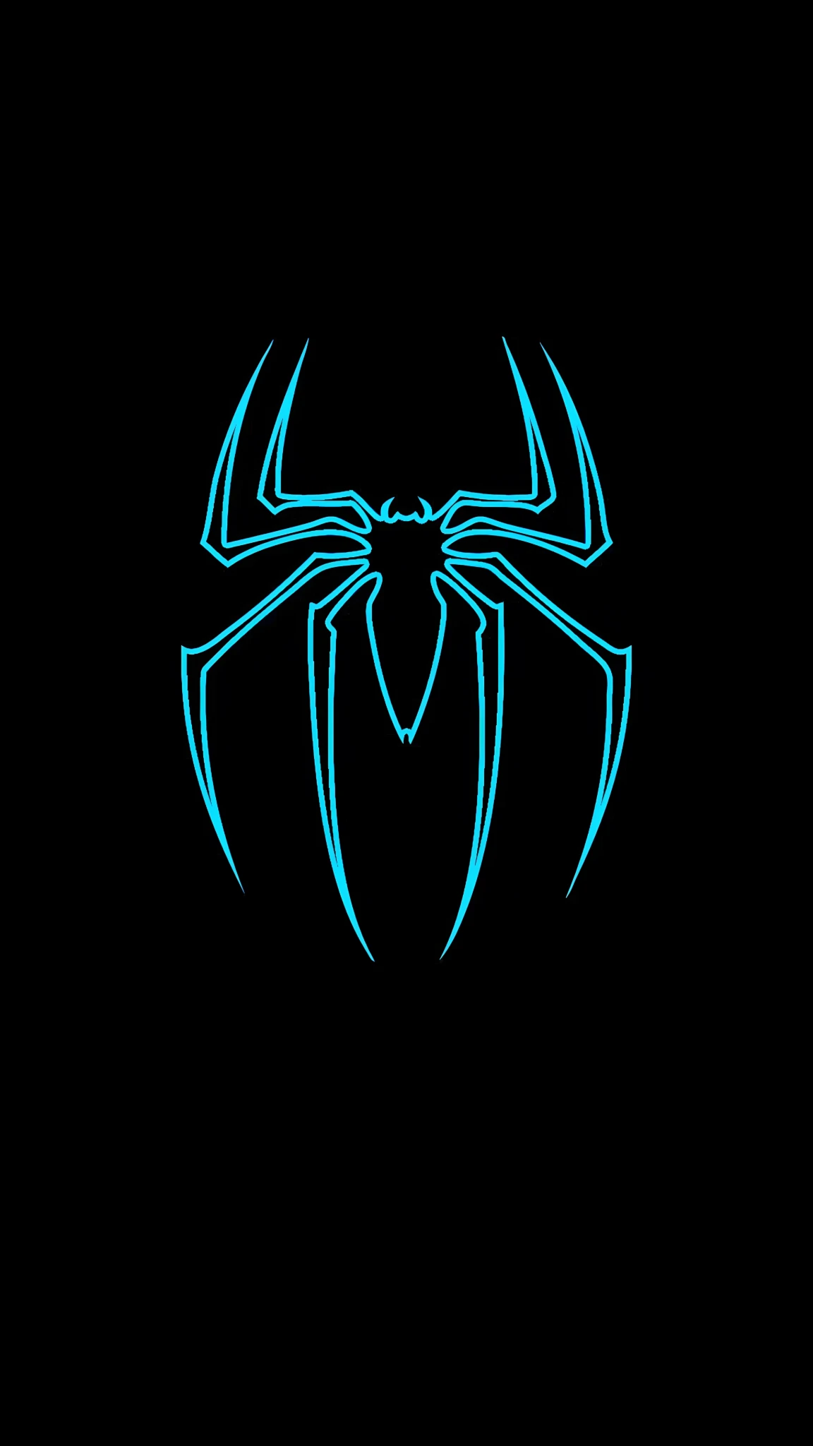 Neon Blue Spider Logo