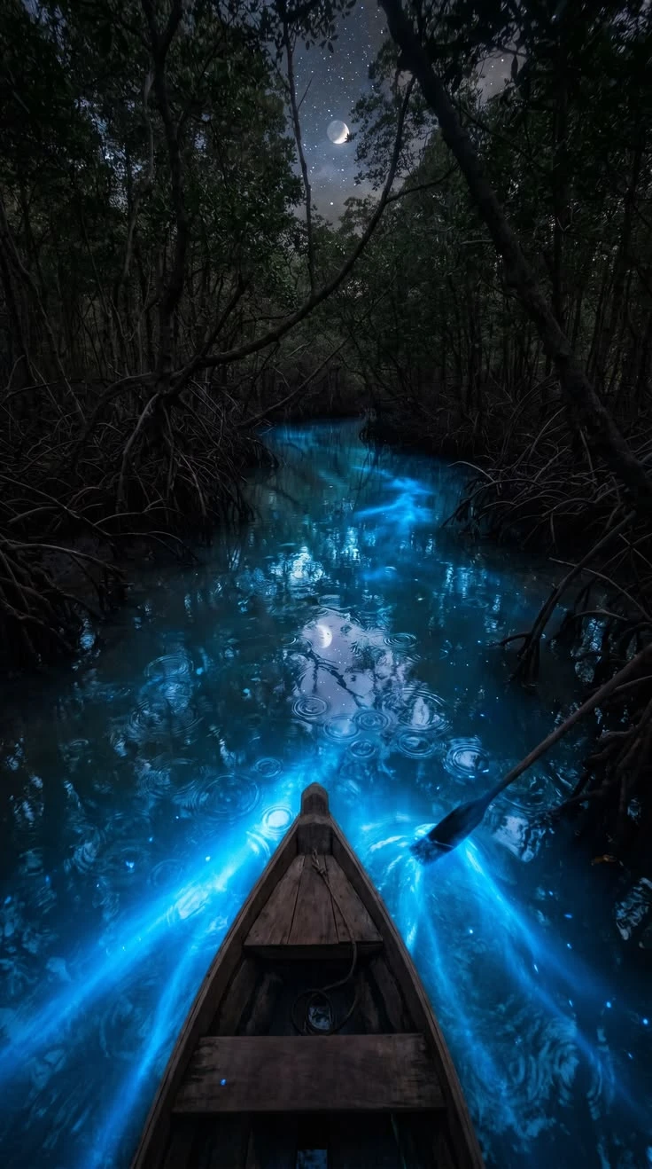 Bioluminescent River Night Boat
