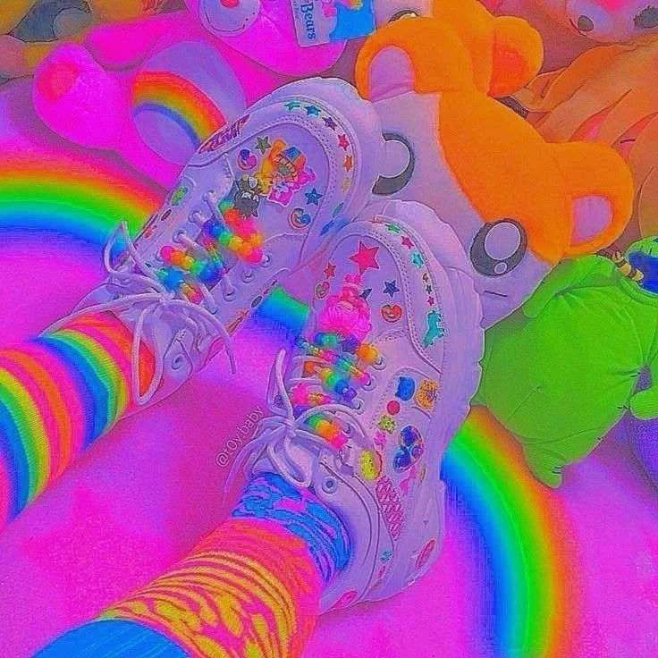 Kidcore Rainbow Platform Sneakers
