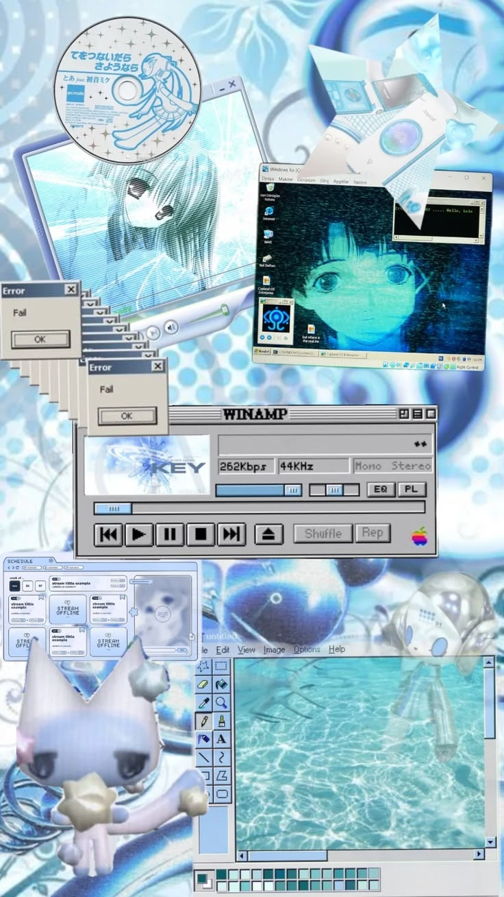 Y2K Cybercore Lain webcore Wallpaper