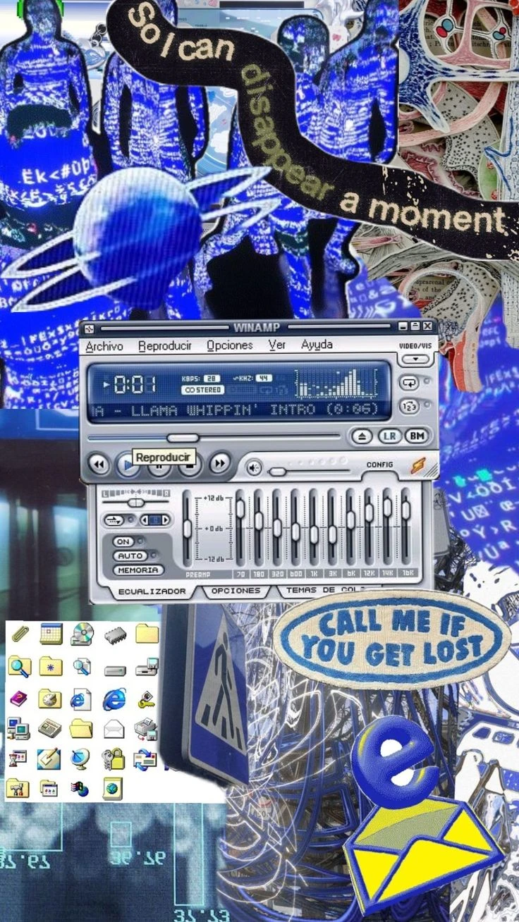 Winamp Y2K Internet Collage webcore
