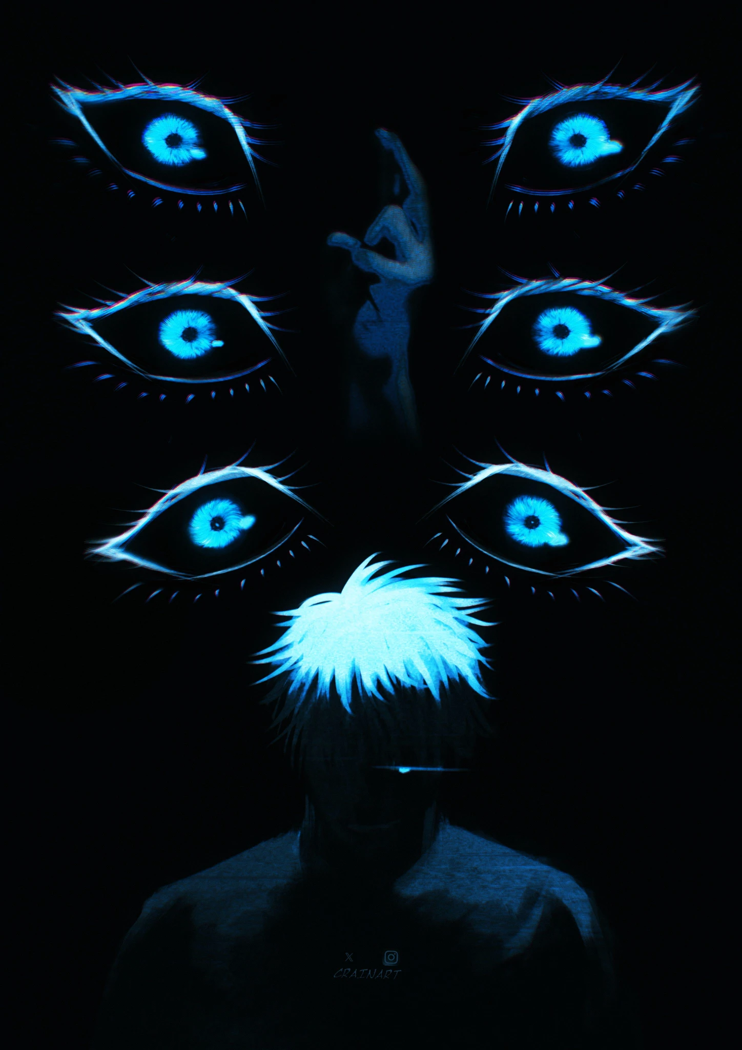 Gojo Satoru Blue Wallpaper