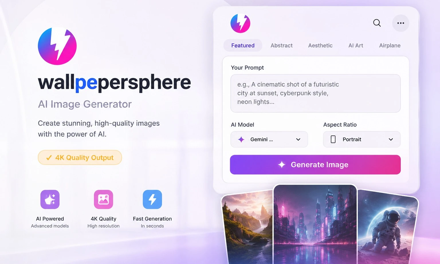 wallpepersphere AI Image Generator