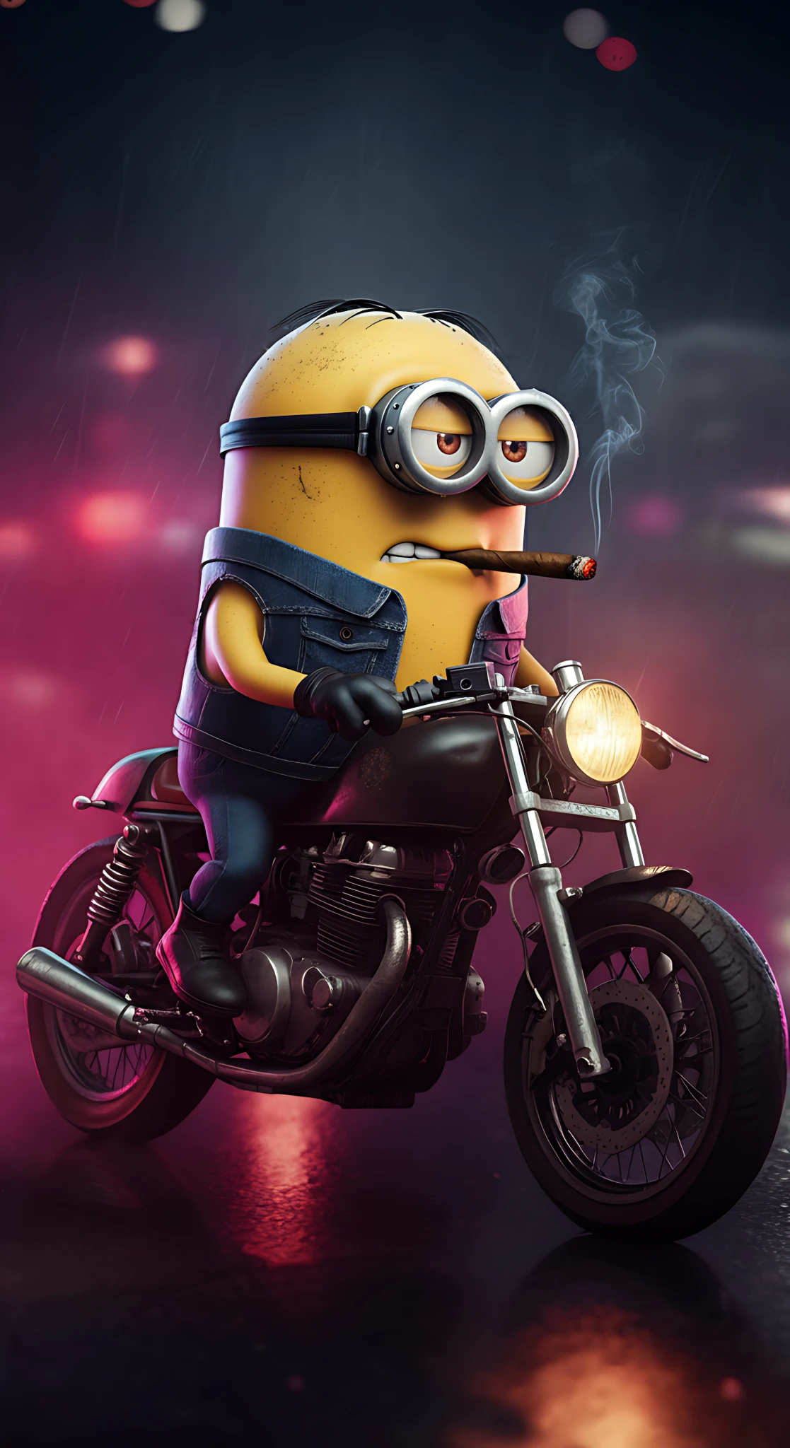 Minion Biker Gangster