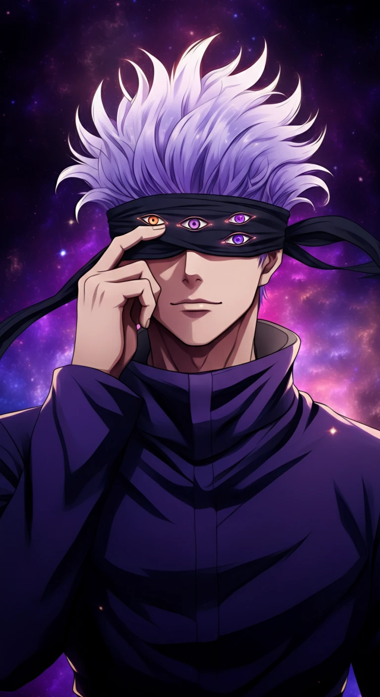 Satoru Gojo with Galaxy Eyes