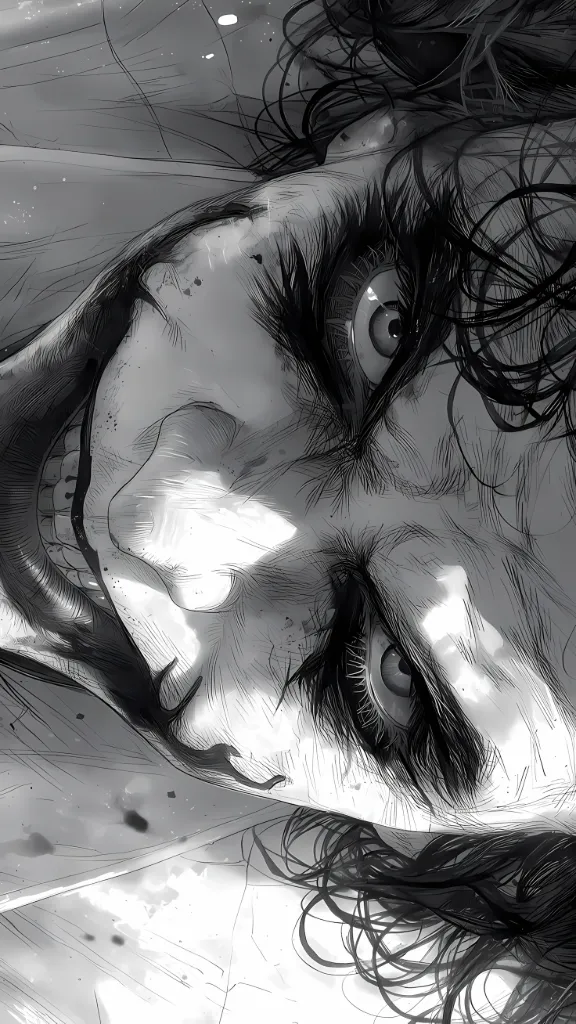 Intense Grayscale Face