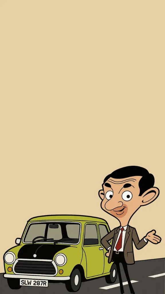 Mr. Bean Cartoon Phone Wallpaper