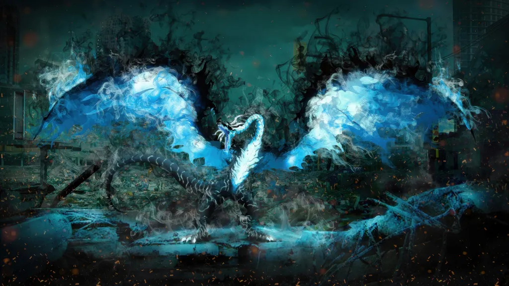 Blue Dragon Wallpaper