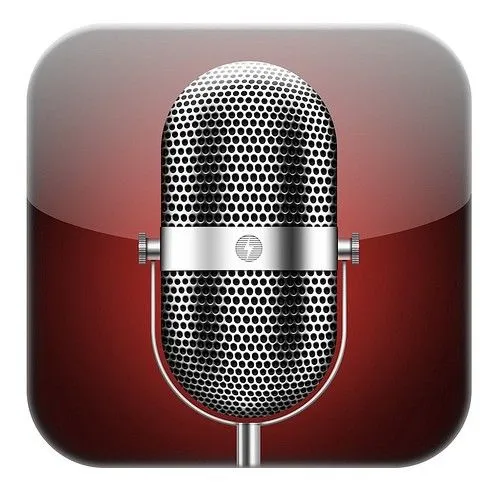 Red Microphone App Icon Skeuomorphic ui