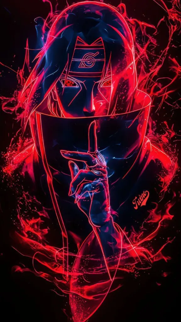 Itachi Uchiha Neon Art
