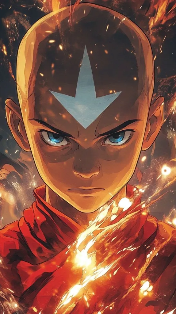 Aang Firebending Portrait