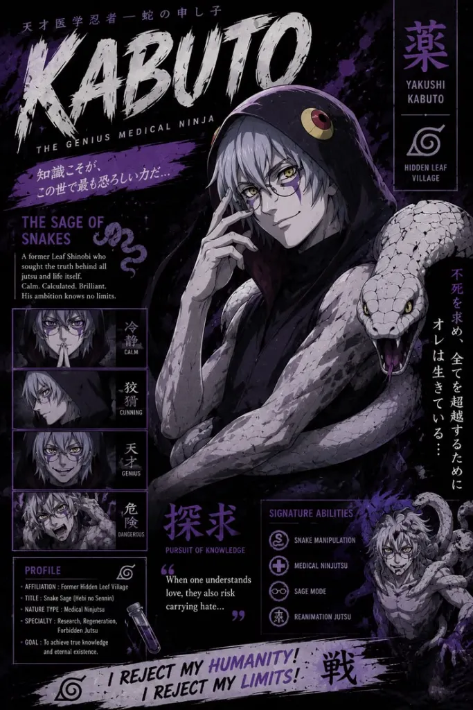 Kabuto Yakushi Naruto Profile