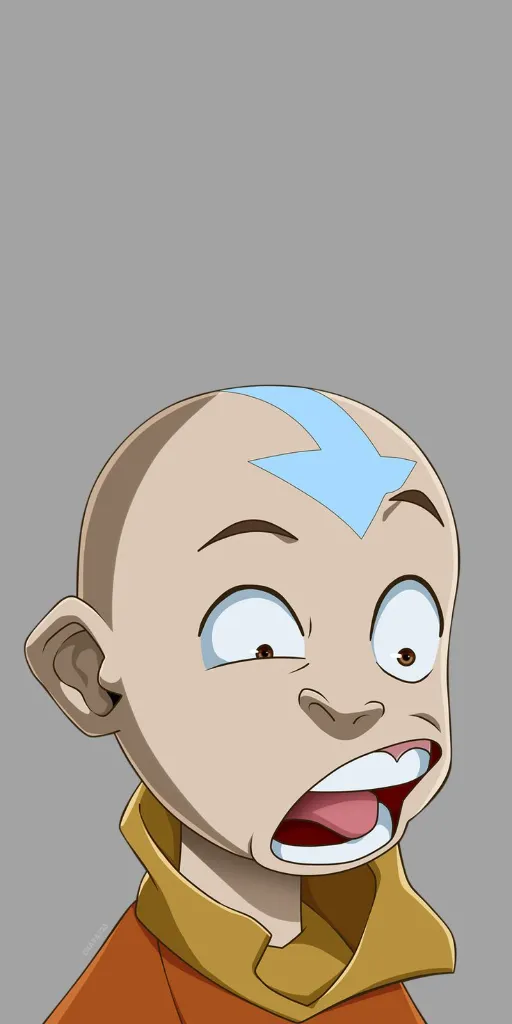 Aang Surprised Anime Portrait