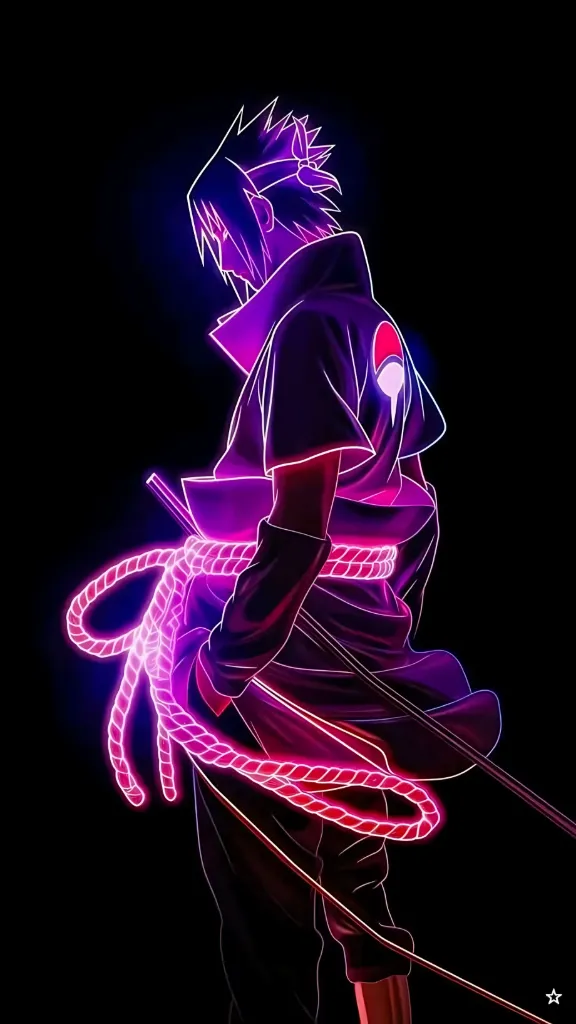 Sasuke Uchiha Neon Art