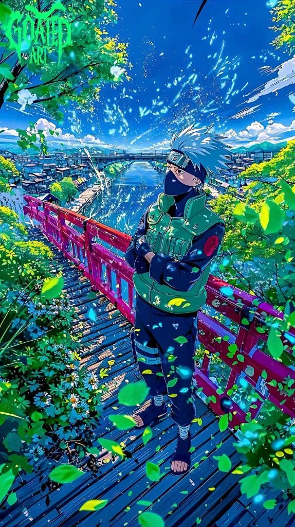 Kakashi in Vibrant Anime Village